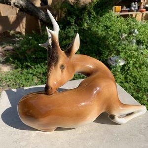 Vintage Royal Dux Deer Figurine Made in Czechoslovakia